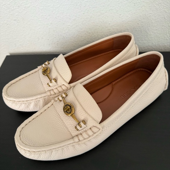 “Like new” COACH Women Crosby Driver Flat Slip-on Leather Moccasins - Picture 1 of 15
